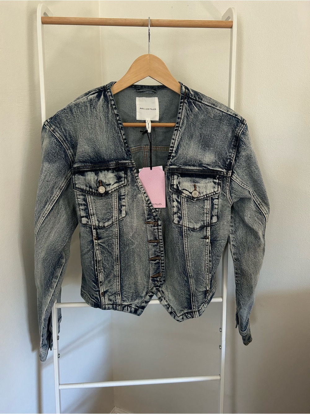 Avec Les Filles Light Blue Denim Jacket